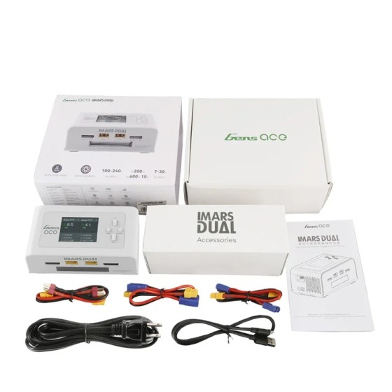 Wholesale GENS Dual Channel Smart Charger AC200W DC600W High Power Balanced Fast Charge IMARS DUAL